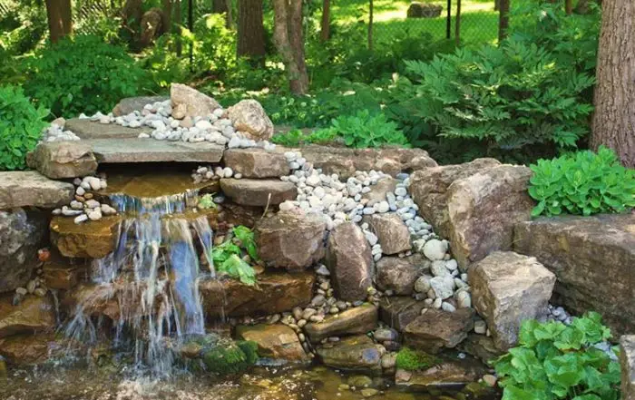 waterfall backyard