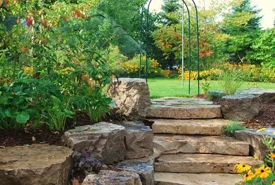 natural stone staircase