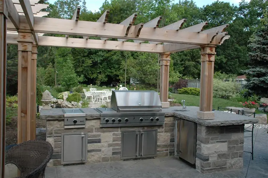 stone patio kitchen