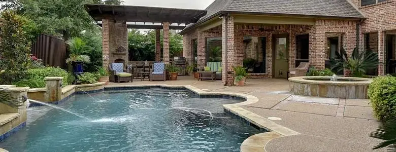 backyard pool and patio